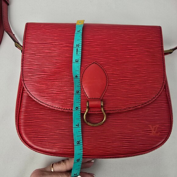 Louis Vuitton Vintage 1987 Red Epi Leather Saint Cloud Shoulder Bag - Picture 15 of 16